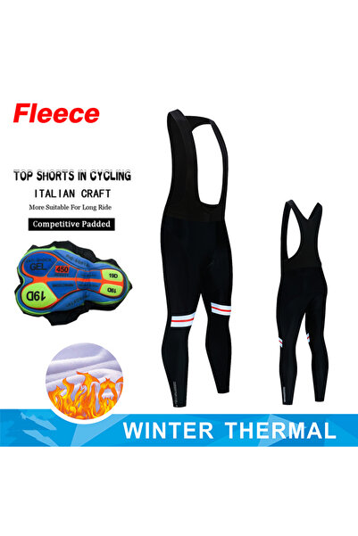 Choice XL Pants 5 Cycling Bib Pants Winter Thermal Fleece Cycling Bibs Tights 19D Gel Padded Pro Hot Warm M