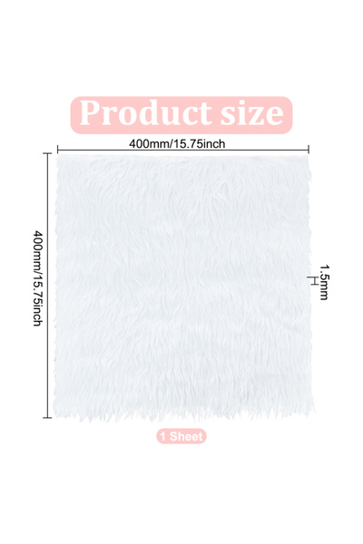 Choice قماش فرو صناعي أسود M AECH06-14016، مربعات ناعمة مخملية بشعر كثيف، مقا...