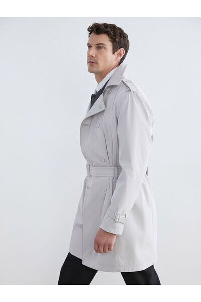 LC Waikiki Trenci pentru bărbați din gabardină cu guler standard SOUTHBLUE