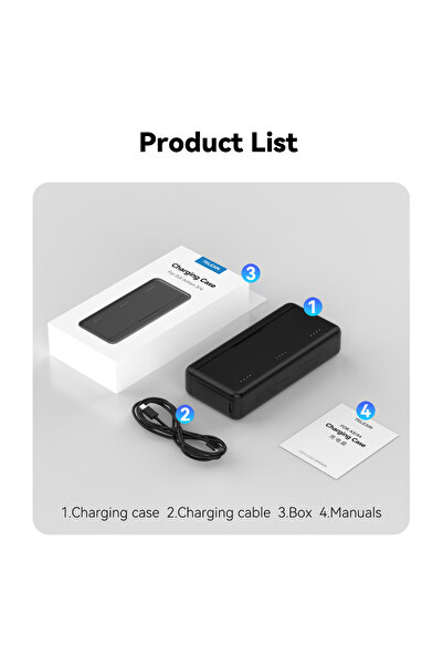 Choice شاحن بطارية TELESIN لكاميرا DJI OSMO Action 3 و 4 و 5 Pro، مزود بثلاثة...