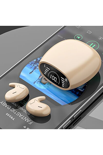 Choice Beige SK MD528 Invisible Sleeping TWS Wireless Earphones Bluetooth Hid...