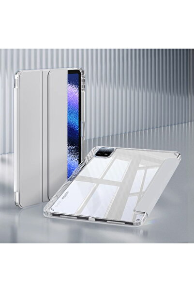 Choice جراب رمادي لجهاز Mi Pad 6 مقاس 11 بوصة، متوافق مع Mi Pad 5 و6 Pro و11 و7 و8 Pro و11.2 بوصة، جراب شفاف لجهاز Redmi Pad SE 11 وPad 2