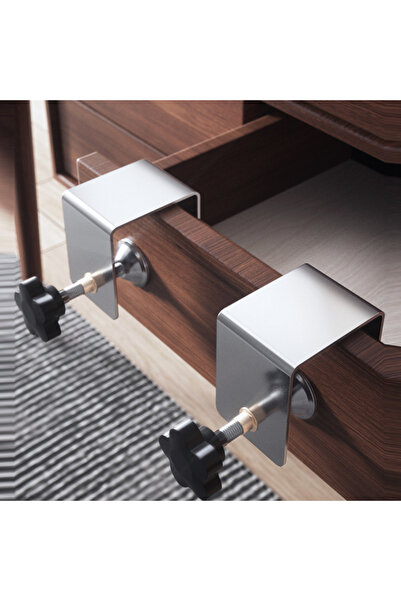 Choice 1pc Woodworking Jig Cabinet Tool Home Furniture Accessories Steel Drawer Front Installation Clamp...