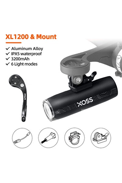 XOSS XL1200 S2 1200 Lm Bike Light XL1200 Headlight Waterproof Type-C Recharge...