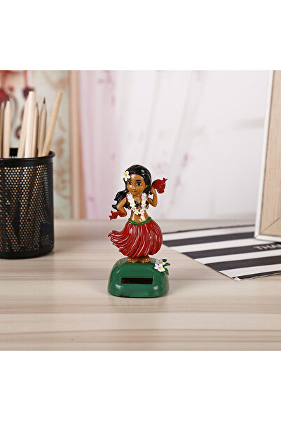 Choice زينة سيارة حمراء من النوع A، زينة تعمل بالطاقة الشمسية، دمية هزازة الر...