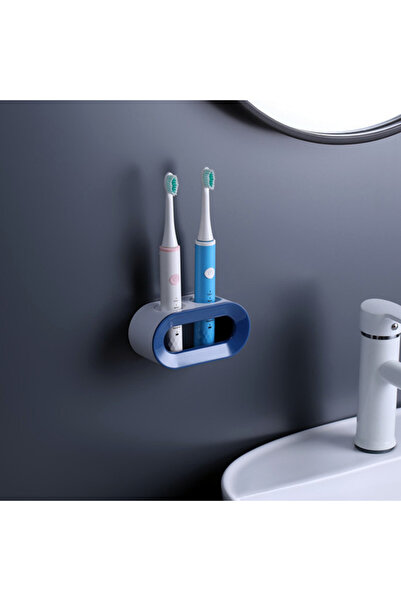 Choice حامل فرشاة الأسنان الكهربائية DEEP BLUE ذو الفتحتين وحامل ذاتي اللصق م...