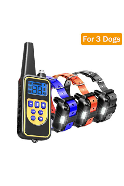 Choice طوق تدريب الكلاب الكهربائي لثلاثة كلاب، طوق مقاوم للماء ضد نباح الكلاب...