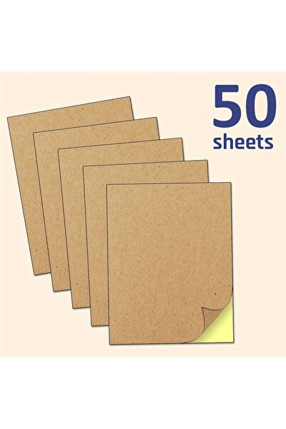Choice ملصقات سطحية من ورق الكرافت من NPM، ٥٠ ورقة، وورق لاصق ذاتي A4، ورق كر...