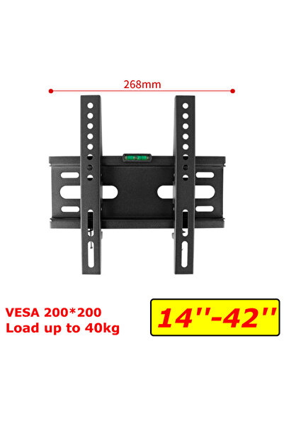 Choice black LED LCD TV Wall Mount Bracket Tilt Adjustable Strengthen TV Support for 14''-42'' Load up to 4