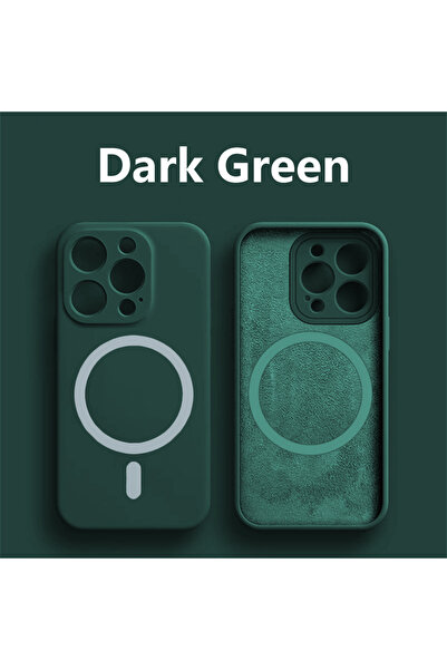 Choice For 13 Mini Dark Green Magnetic Liquid Silicone Cover For Magsafe Case...