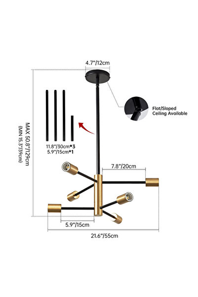 Choice ثريا نورديك LED من نو بلوبس، 6 ساعات، بتصميم بسيط مستوحى من حبة الفاصوليا السحرية، مثالية لغرف المعيشة والنوم والاسترخاء.