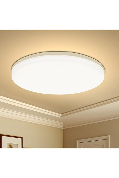 Choice مصباح سقف LED عصري أبيض دافئ بقطر 15 سم، موفر للطاقة، مناسب لغرف النوم، بتصميم دائري.