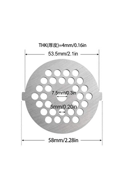 Choice D Meat Grinder Pinion Mixer Spare Parts Meat Grinder Knife Stainless Steel Grille for Food Grinder .
