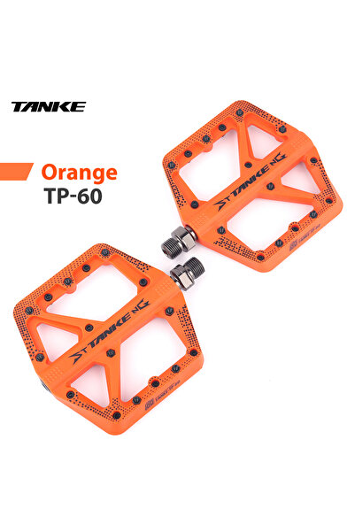 Choice دواسات دراجة جبلية برتقالية من النايلون، عريضة، مانعة للانزلاق، مزودة ...