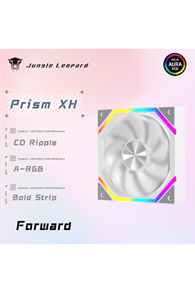 Choice مروحة تبريد كمبيوتر 120 مم ARGB دورية، بنمط جلد النمر، من نوع PrismXH W، بإضاءة متدفقة، بنمط إضاءة ARGB أخرى.