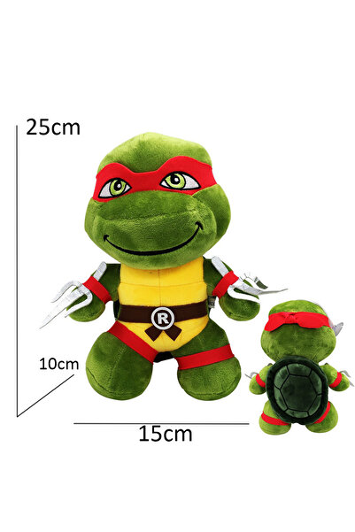 BANDAI دمية سلاحف النينجا المتحولة الجديدة مقاس 25 سم، سلسلة مفاتيح، دمية قطيفة، دوناتيلو، ميكي، راف