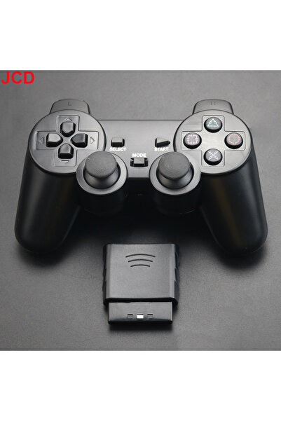 Choice وحدة تحكم ألعاب لاسلكية JCD سوداء اللون، قطعة واحدة، لجهاز PS2، عصا تح...