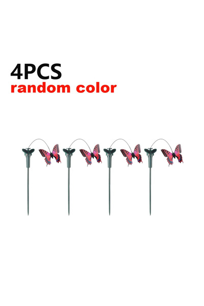 APWIKOGER 4 قطع فراشات 5-1 فراشة شمسية للحديقة، فراشات طائرة تعمل بالطاقة الشمسية، فراشات راقصة ترفرف في الحديقة