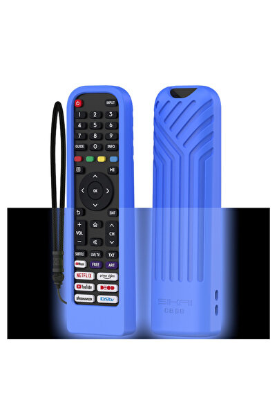 Choice غطاء سيليكون أزرق متوهج لأجهزة Hisense EN2AI30H و EN2P30H و EN2G30H و EN2H30H و EN2D30H و EN2B30H و EN2J30H و EN2A30