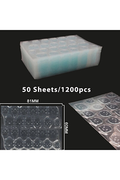 Choice Blue 24pcs x50 Double Side Nail Jelly Glue Transparent False Nail Art Adhesive Tape Glue Stickers DI