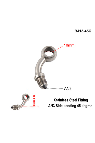 Choice7 BJ13-45C AN3 Motorcycle Motor Bike Hydraulic Brake Oil Hose Line Banj...