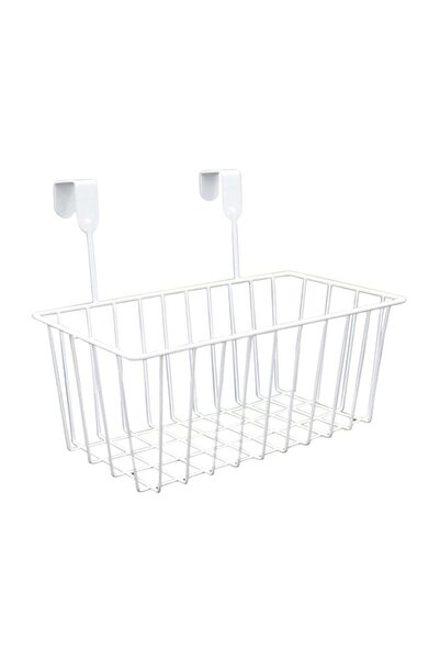 Choice سلة تنظيم بيضاء متعددة الوظائف لأبواب الخزائن، صناديق تخزين سلكية، سلال تخزين شبكية مع