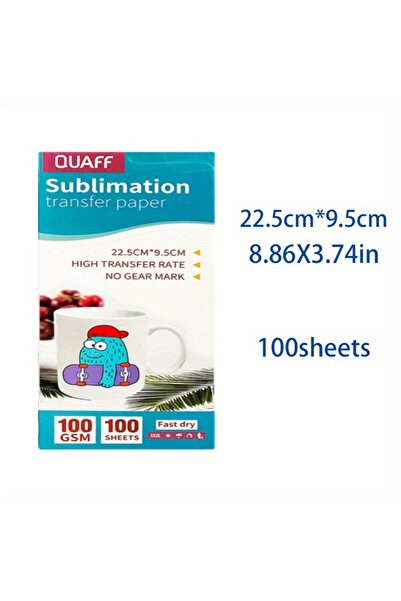 Choice مجموعة واحدة من 100 ورقة ورق نقل حراري بالتسامي للطابعات النافثة للحبر، مناسبة للأعمال اليدوية مثل صناعة الملابس والحقائب والأكواب والسيراميك.