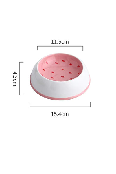 Choice وعاء الفراولة 4 تصميمات لطيفة وعاء سيراميك للحيوانات الأليفة على شكل ب...
