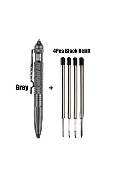 Choice قلم تكتيكي رمادي محمول للدفاع عن النفس، قلم ألومنيوم للطيران، قلم كسر ...