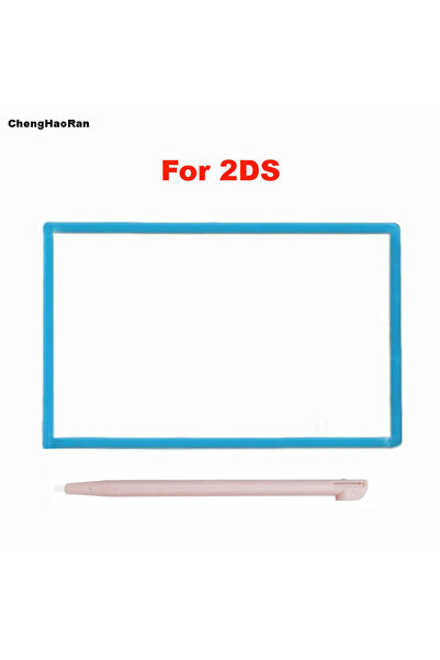 Choice غطاء شاشة LCD علوي ملون بلون أزرق سماوي مع قلم، قطعة واحدة، لجهاز 2DS،...