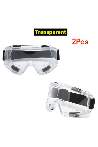Choice Clear -2Pcs Safety Antifog Protective Goggles Safe Anti-Splash Wind-Proof Work Glasses Industrial Re