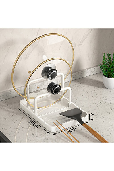 choice2 حامل أواني المطبخ الأبيض، منظم تخزين، رف تخزين، حامل لوح تقطيع، حامل ...