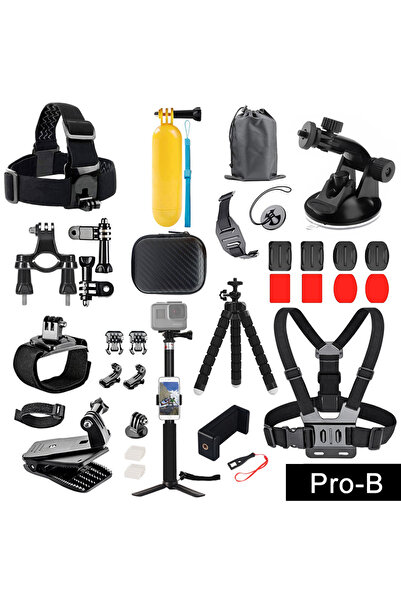 Choice مجموعة ملحقات كاميرا الحركة Pro B لكاميرات GoPro Hero 12 و11 و10 و9 و8 و7 و6 و5 و4 Max Mount وSession وYI و4K وSJCA