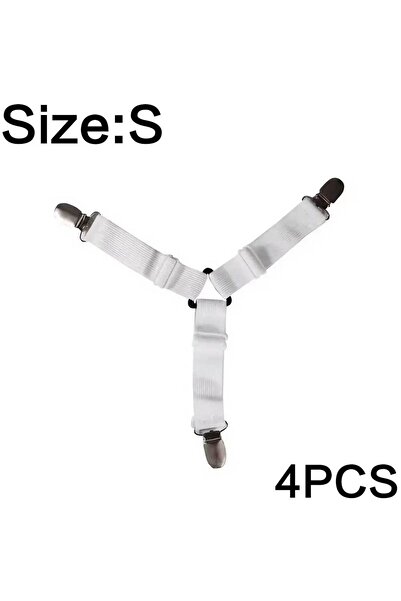 Choice مشابك ملاءات مزدوجة من ستونجو، مقاس صغير، لون أبيض، 4 قطع - مشابك ملاء...