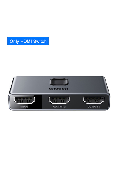 Baseus HDMI Switch HDMI Switch HDMI-compatible Switcher 4K 60Hz Bi-Direction 1x2/2x1 HDR Audio Adapt