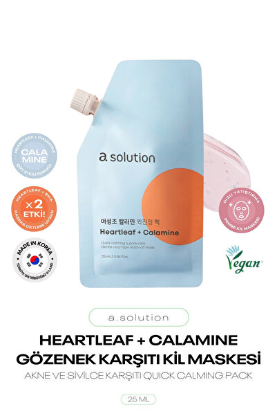 a solution Hassas Ciltlere Özel Derin Gözenek Bakım Kil Maskesi Heartleaf Cal...