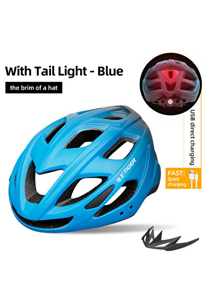 Choice Blue X-TIGER Cycling Helmet Man Women LED Light Helmet Road Mountain B...