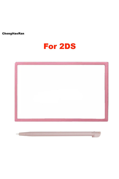 Choice pink with pen 1piece Colorful Upper LCD cover for 2DS Top LCD Screen N...