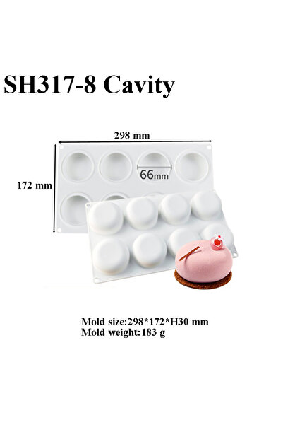 Choice قوالب سيليكون مجوفة على شكل بيضاوي SH317-8، 5 خيارات متوفرة، قالب كيك ...