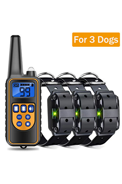 Choice طوق تدريب الكلاب الكهربائي لثلاثة كلاب، طوق مقاوم للماء ضد نباح الكلاب...
