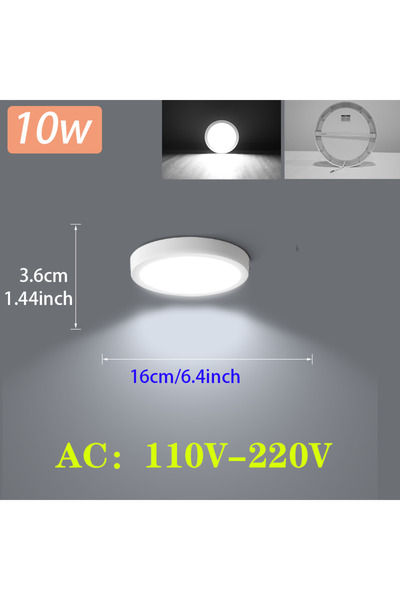 Choice11 1PCS 110V-220V Cold White White Round 10W Modern Led Ceiling Lamps 1...