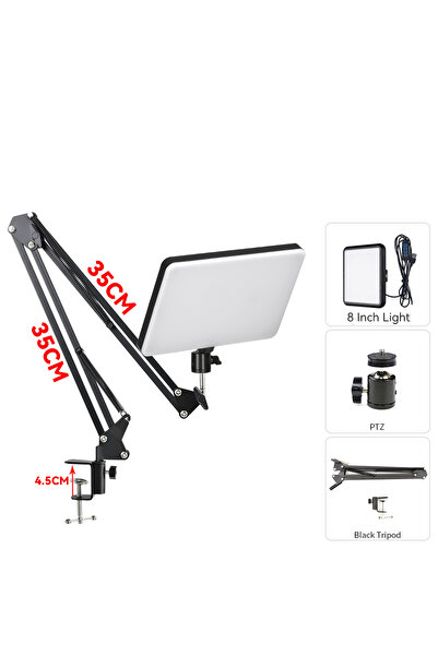 Choice طقم مصباح 8 بوصة، مصباح فيديو LED قابل للتعتيم، إضاءة تصوير مستمرة، حا...