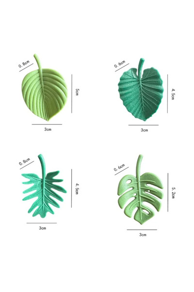 Choice 4 قطع/عبوة من مغناطيسات الثلاجة الإبداعية على شكل أوراق سلحفاة خضراء، ...