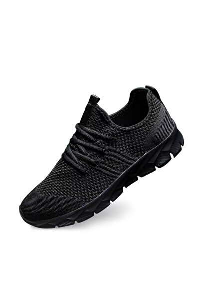 Choice 46 F33 black Men's shoes Four Seasons new plus size Flying weaving Lightweight Breathable Casual Spo