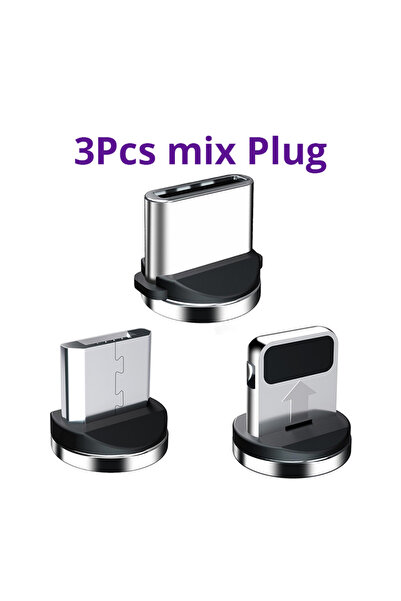 Choice 3 قطع من محولات كابلات مغناطيسية متنوعة المقابس، كابلات هواتف محمولة، ...