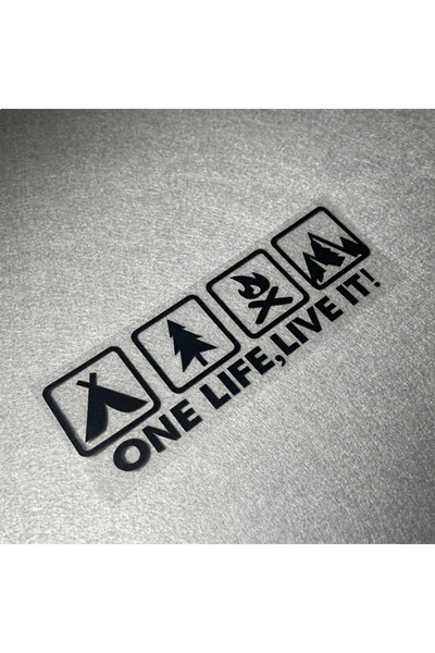 Choice ملصق سيارة أسود بتصميم "عش حياتك" لمحبي التخييم والأنشطة الخارجية، ملصق رباعي للبقاء على قيد الحياة البرية