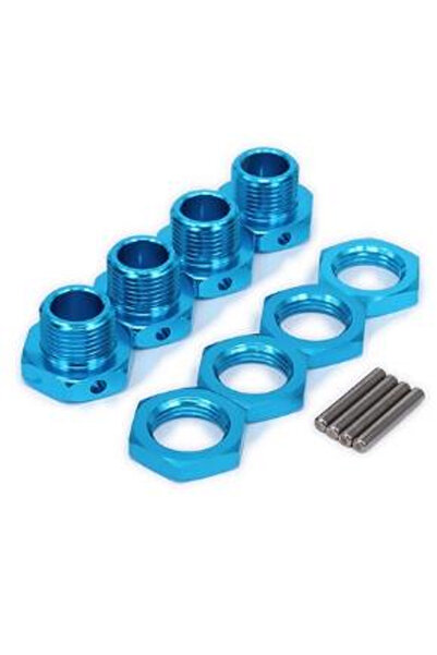 Choice محول صواميل عجلات سداسية من الألومنيوم YSIDO مقاس 17 مم، أزرق، 4 قطع، ...