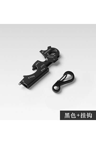 Choice سلسلة مفاتيح سوداء من الفولاذ المقاوم للصدأ للتخييم في الهواء الطلق، ق...