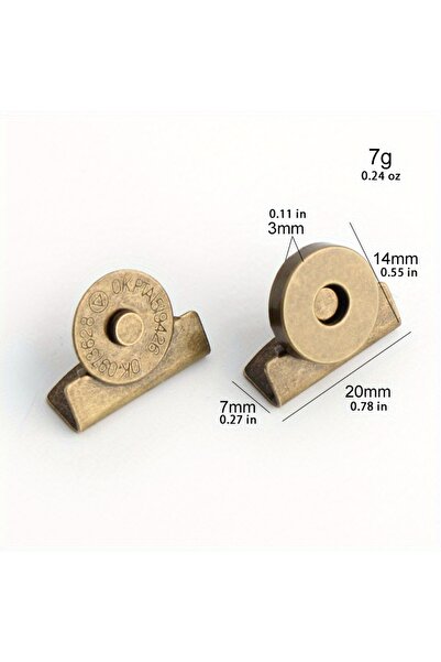 Choice 5 قطع من البرونز، 5-20 قطعة، مشبك مغناطيسي برونزي 14x3 مم، زر مغناطيسي...