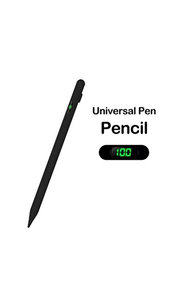 Choice قلم لمس عالمي أسود مزود بشاشة عرض رقمية LED للطاقة، قلم لجهاز iPad الل...